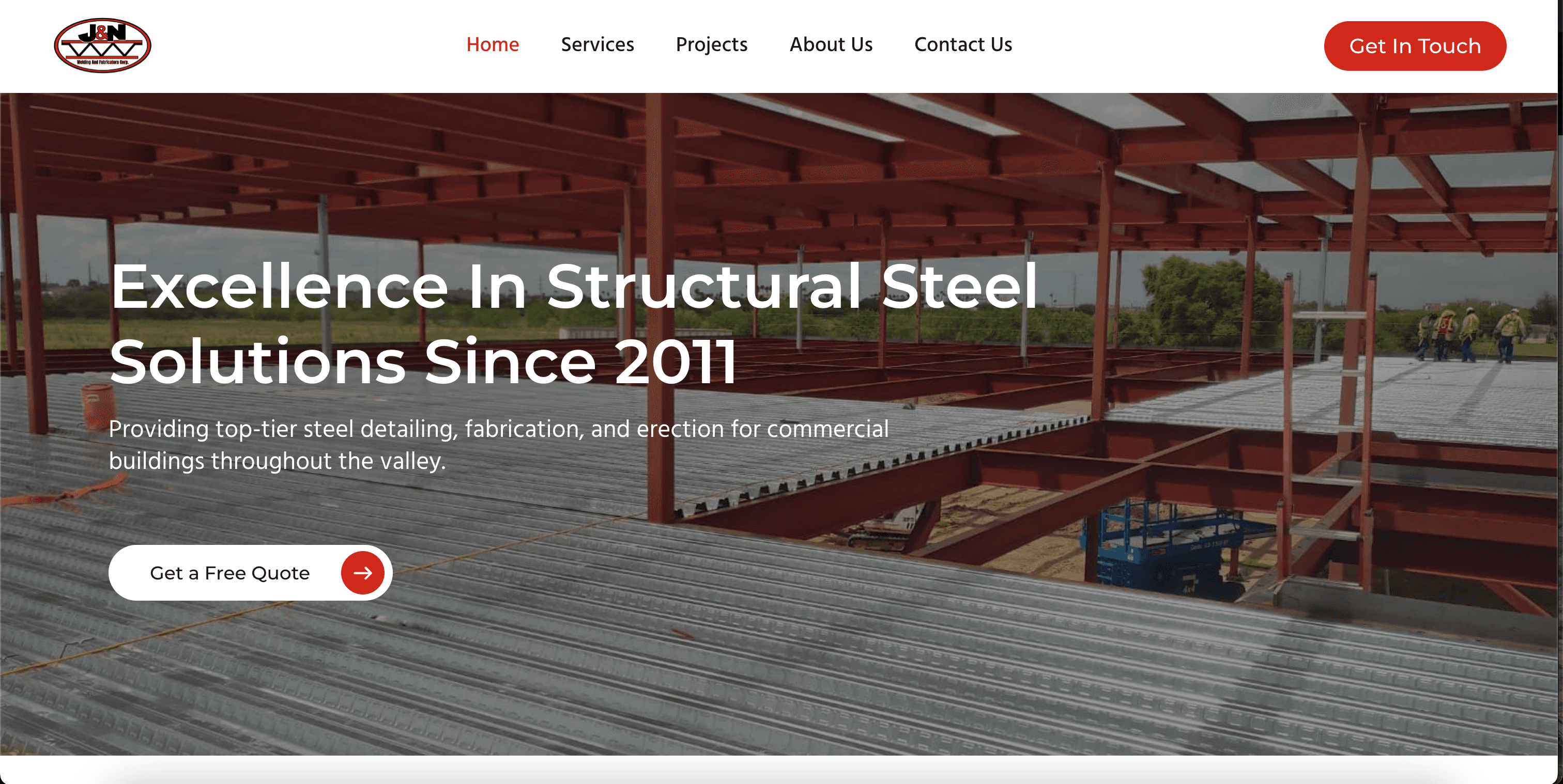 J&N Welding & Construction - Construction Website